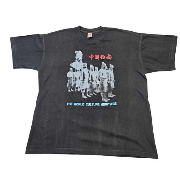 G-Star Other - Vintage Terracotta Army T Shirt XXXL Black The World Culture Heritage Xian Chian
